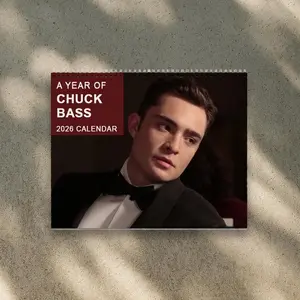 Chuck Bass 2026 Calendar | GG 2026 Calendar | Celebrity Calendar | Movie-Inspired Retro Fan Gift, 2026 Wall Calendar, Home Decoration