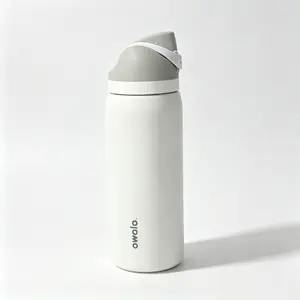 Owala 32oz Matte Off White Solid Insulated Water Bottle with Flip Sip Lock Lid, Minimalist Plain Style Stainless Steel Travel Cup, Leakproof BPA-Free Neutral Hydration Bottle for Gym & Daily Use Drinkware Flasks Tumbler Mug Bottled Portable