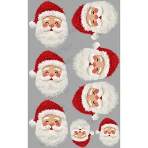 YARN SANTA PREMADE GANGSHEET  - 22X36  DTF TRANSFERS - DIRECT TO FILM
