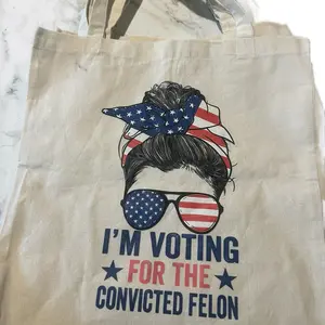 Custom Tote Bag - I'm Voting for the Convicted Felon