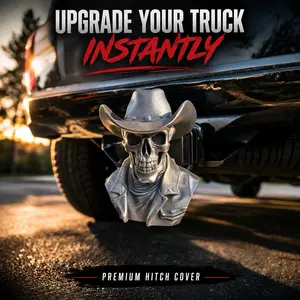Cowboy Skull - Snap-in fit | 2” Tow Hitch Cover | Premium Truck Accessory