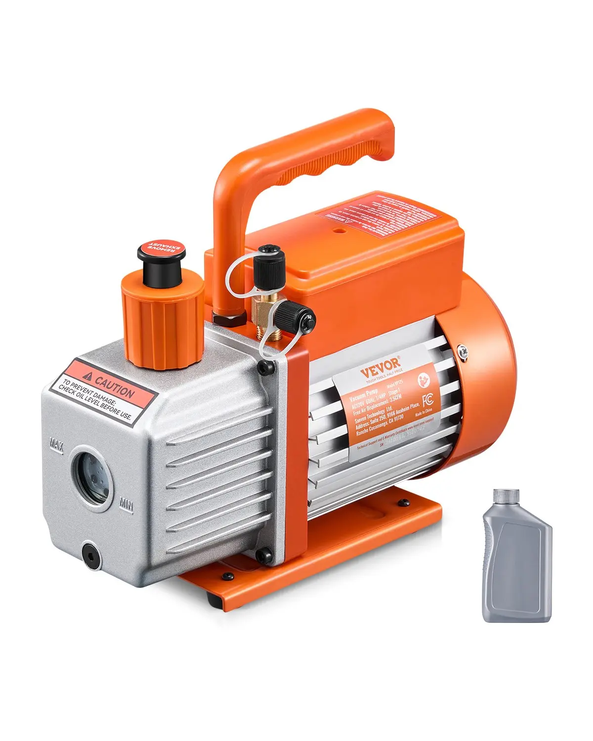 【Summerfinds】Vacuum Pump 3.5 CFM HVAC Single Stage Rotary Vane Vacuum Pump Oil Included 【Summerfinds】Vacuum Pump 3.5 CFM HVAC Single Stage Rotary Vane Vacuum Pump Oil Included
