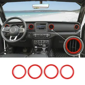 Custom Air Vents Cover Trim Decoration for Jeep Wrangler JL JLU & Gladiator JT 2018-2023 Dashboard Automotive Accessories