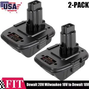 2/1 Packs DCA1820 Battery Adapter Convert Compatible with Dewalt 20V Lithium Batteries DCB200 DCB204 DCB206 to Work with 18V Cordless Power Tools
