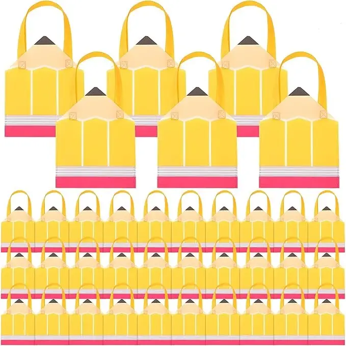 Back to School Pencil Gift Bags Non Woven Gift Handbags Jesus Love You Bag Glow in the Dark Bag Butterfly Party Favors Bag for Student Teacher,School