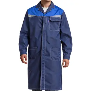 Long Lab Coat for Men Work Smocks for Workshop Warehouse Shop