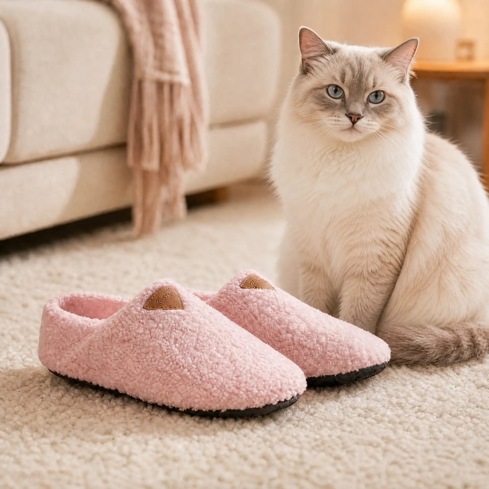 Women's Indoor Barefoot Walking Slippers, Furry Slip-On Men's House Shoes - Soft, Flexible, Machine Washable Gifts for Home, Travel Use