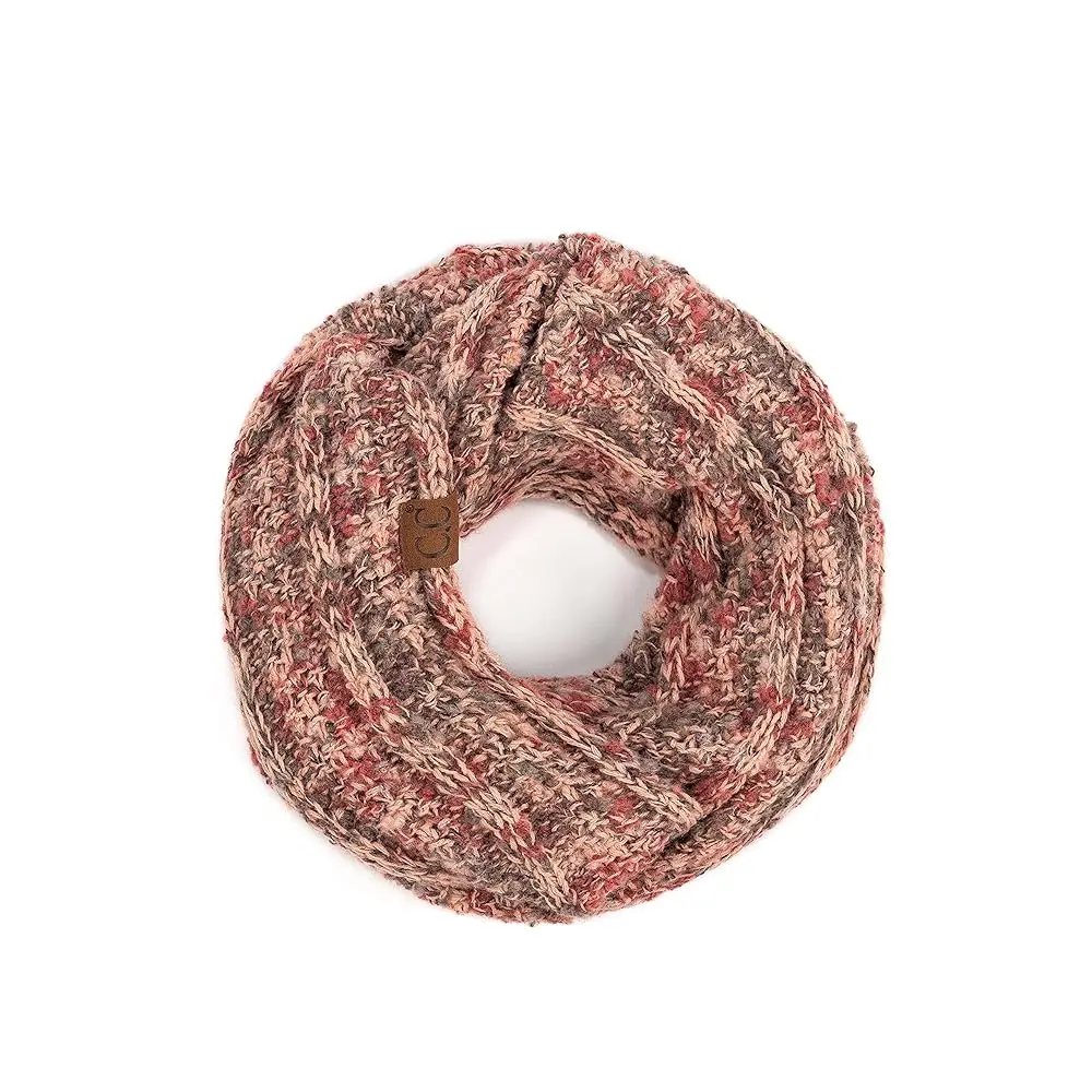 C.C Popcorn Confetti Infinity Scarf in Rose Multi for Women