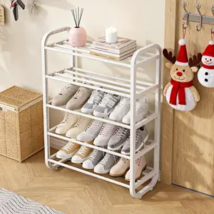 Free Standing Shoe Rack, Shoe Stand 8-12 Pair Shoe Organizer Easy Assembly Stackable Shoe Storage Shelf For Entryway, Closet, Garage, Bedroom, Cloakroom Footwear Organization,shoe rack organizer.
