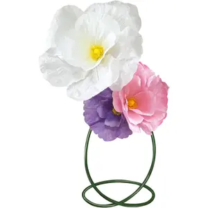 Giant Paper Flowers Decorations for Wall, 3Pack Large Fake Artificial Flower for Decoration, Waterproof Colorfast for Wall Room Decoration Bridal Shower Baby Shower Wedding Decor (Purple Pink White)