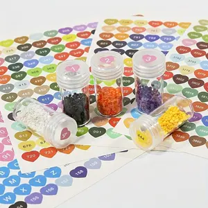 DMC Colors Number Label Stickers, 100 Number Stickers & 26 English Letters & Alphabet Stickers & DMC 447 Color Code Stickers, Mosaic Beads Organizer Bottle Tool, Sticker Sheets