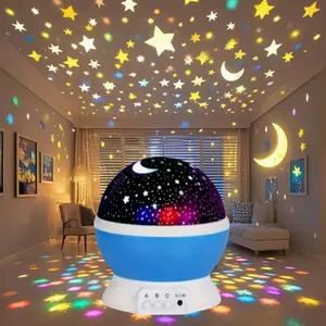 360° Rotating Star Projector Night Light – 9 Color Modes Galaxy Lamp, Bedroom Atmosphere Light, Valentine’s Day & Graduation Gift
