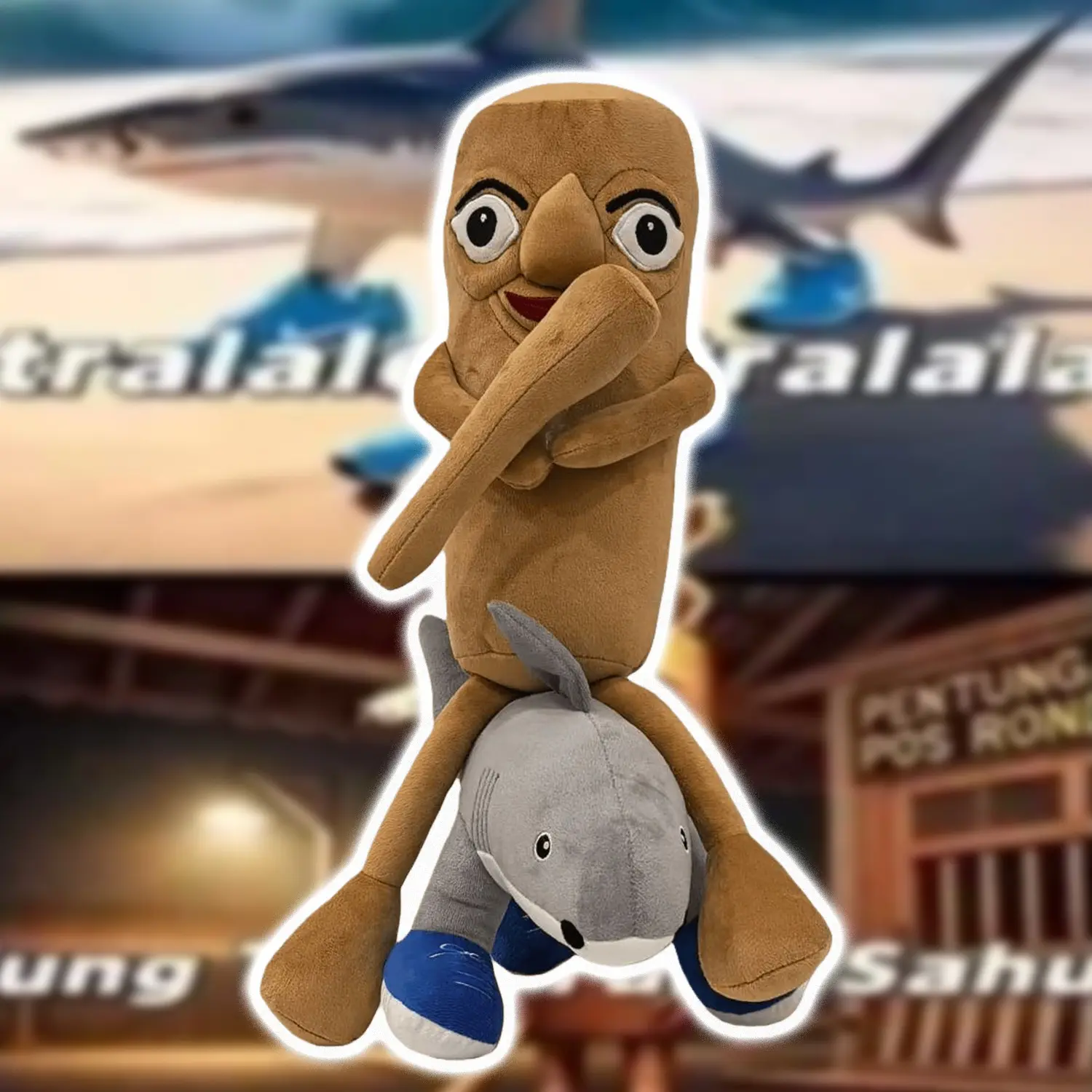 Tralala Soft Plush Toy, Italian Brainstorm Design, Imaginary Shark with Sports Shoe Feet, Ideal Gift, Fun and Cuddly, Soft Stuffed Animal, Soft Stuffed Figure, Soft Adorable Stuffed, Soft Huggable