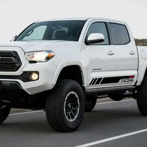 Toyota Tacoma Sport Decals 75x5 inch Black & Red Edition Ready to Install 2 Pieces for 2016-2023 Models Bumper Sticker Automotive Universal