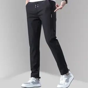 Men's casual business pants, made from lightweight stretch fabric, straight leg, regular length, with pockets, comfortable and breathable joggers suitable for all seasons Menswear,pantalones para hombre