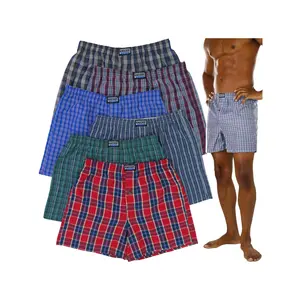 Men's Match Sets Mixed Plaid Shorts without Buckle-Small Size S to plus Size XL