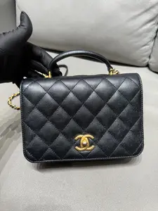 Pre-owned CHANEL Mini Top Handle Flap Bag