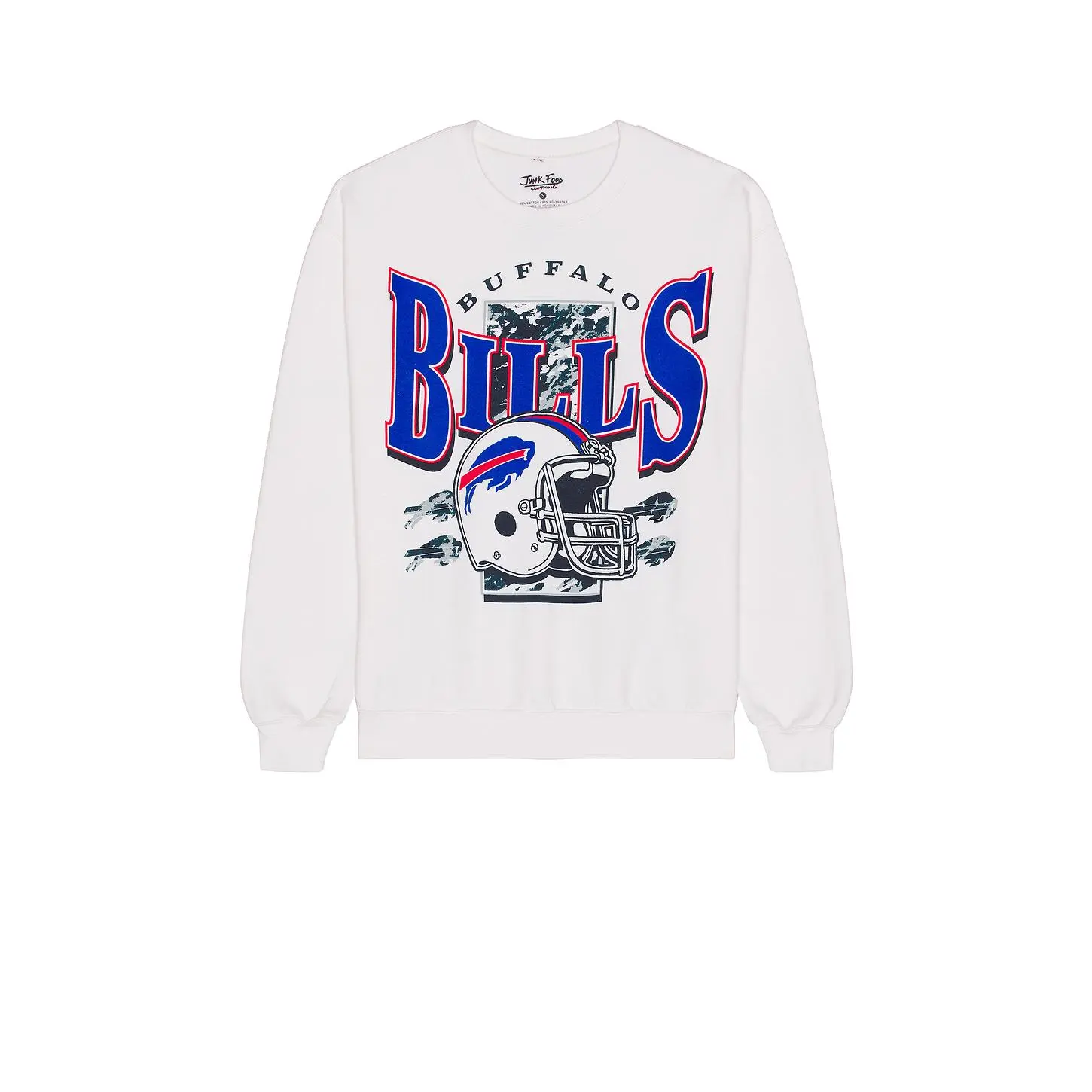 Junk Food Bills Conversion Crew Fleece Sweatshirt in White Unisex