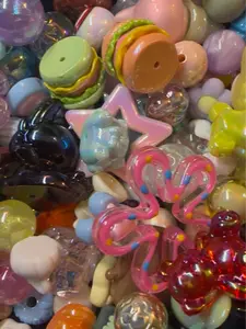 DIY Large Acrylic Bead Mix - Unique Pearl Beads for Jewelry Making with Fun Sayings & Shapes Perfect for Phone & Keychain Projects