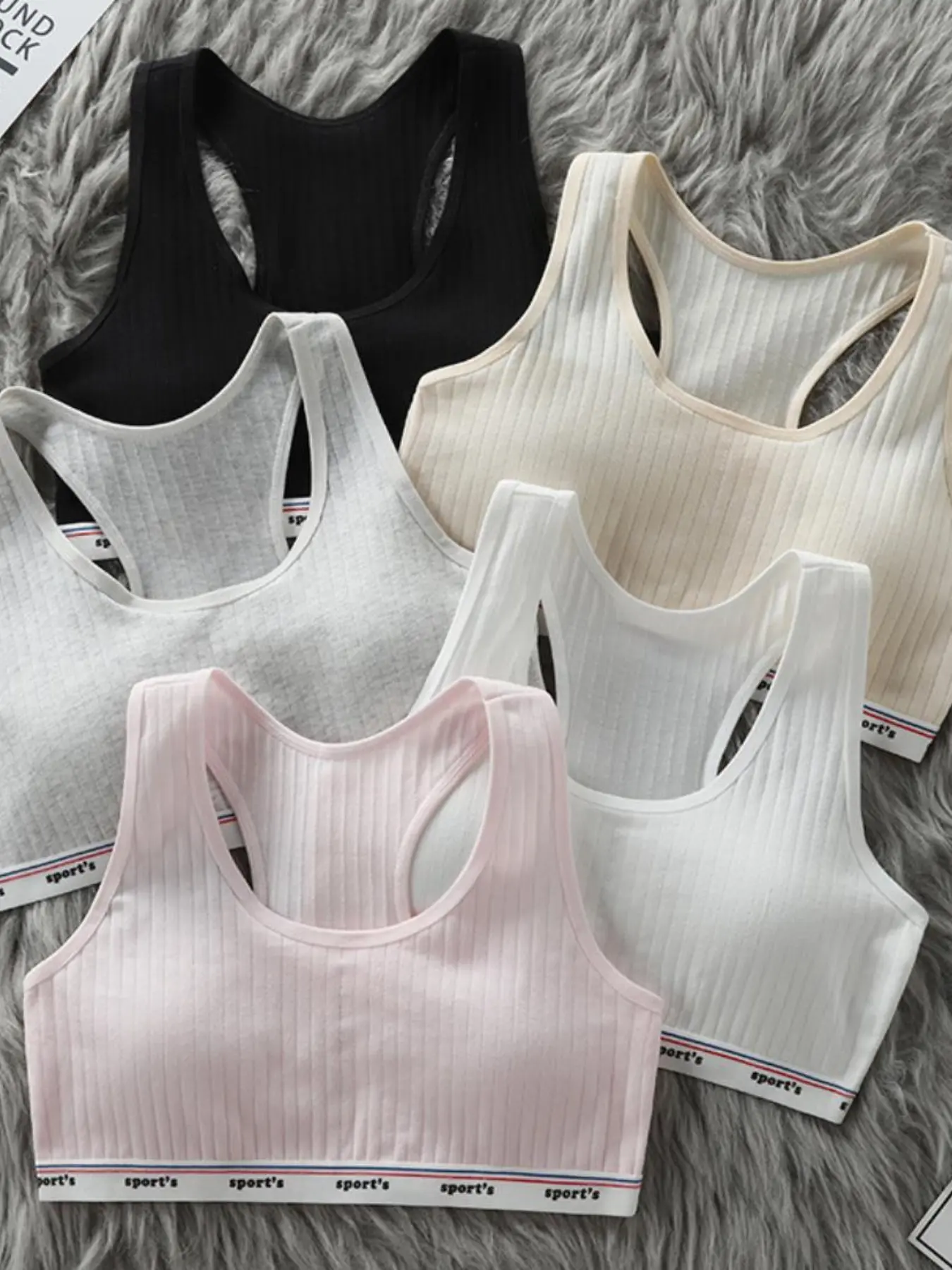 2026 New 5-Piece Girls Bralette Set, Youth Underwear for Developmental Stage, Sports Student Anti-Protrusion, Casual Lingerie Inner Wear