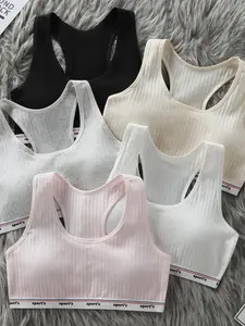2026 New 5-Piece Girls Bralette Set, Underwear for Developmental Stage, Sports Student Anti-Protrusion, Casual Lingerie