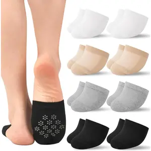 Toe Socks Womens for Mules, Half Socks Toe Topper Covers No Show Invisible Non-slip Liners for Clogs 4/6/8 Pairs