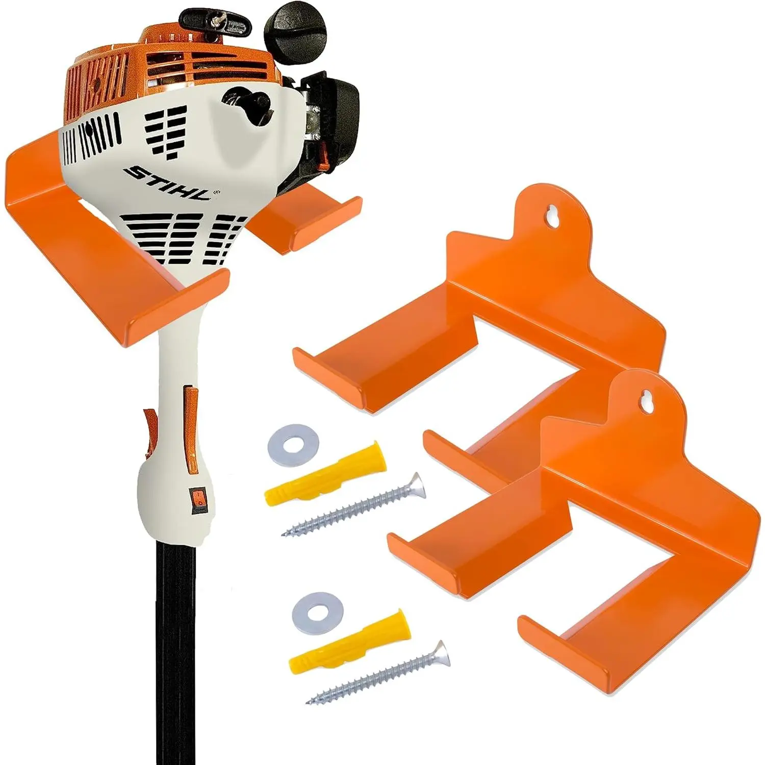 Trimmer Rack Garage Trimmer Hanger Weed Eater Hangers for Garage Wall String Trimmer Holder Weed Wacker Weed Eater Rack Blower & Hanger Tools Wall Mount |   2 Pack