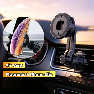 360° Rotation Car Air Vent Cell Phone Mount For Magsafe, Magnetic Holder Stand Magnet Cradle Universal Fits for iPhone 17 16 15 14 13 12 11 Pro Max Plus,for Samsung Galaxy S24 S23 S22 S21 S20 S10+ S9+ Note 9 Smartphone Accessories