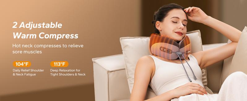 MERACH Portable Vibrating Neck Pillow for Muscle Relaxation Travel Neck Pillow Breathable Comfortable Memory Foam Neck Pillow Room Accessories MERACH Portable Vibrating Neck Pillow for Muscle Relaxation Travel Neck Pillow Breathable Comfortable Memory Foam Neck Pillow Room Accessories