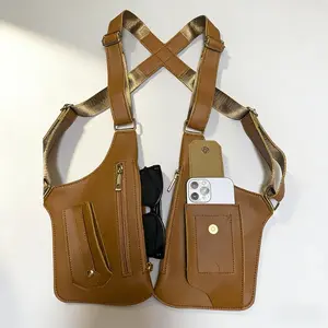 STANDARD GOODS Premium Leather Underarm Shoulder Bag for Men & Women Anti-theft Hidden Storage for Cell Phones & Outdoor Gear Versatile for Cycling Hiking & More