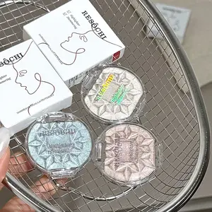 Shimmer Highlighter Powder, Contour Pearl Glitter Sparkle, Ocean Blue High Shine, Non-Flying Powder, Skin Brightening, Radiant, Makeup Enhancer, Cosmetic