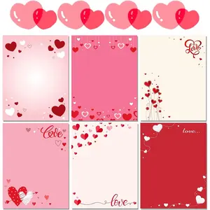 Valentine's Letter Paper Set - 60 Sheets A4 A4 (8.5"x11")  Love  Stationery Paper for Romantic Handwritten Notes,  Writing Paper  for Her/Him Boyfriend/Girlfriend