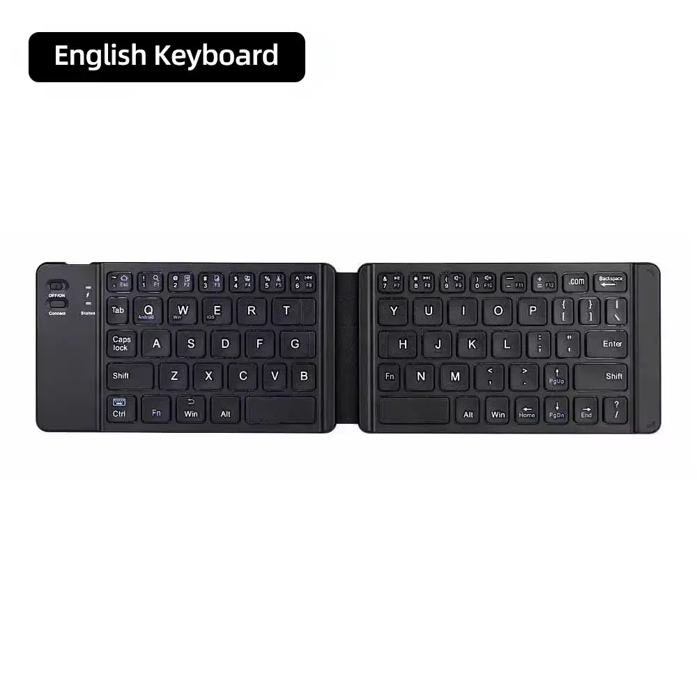 Mini Keyboard Wireless Folding Keyboard Bluetooth Foldable Keyboard with Touchpad for Windows Android Ipad Phone Rechargeable kebidumei
