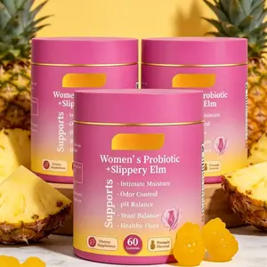 Her Juicy Feminine Probiotics Gummies, Slippery Elm & Prebiotics with Lactobacillus Blend Support Women’s p