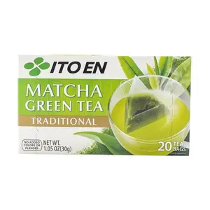 ITO EN Matcha Green Tea Bags - Authentic Japanese Ceremonial Grade Powder, 20 Count, 30g, 0 Sugar 0 Additives, Rich Umami Flavor for Lattes & Traditional Brewing