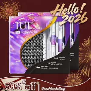 IUI Beauty Lash Clusters Kit | DIY Individual Lash Extensions, 0.05mm Ultra-Thin Band | Soft & Durable, Waterproof, Long-Lasting Bond & Seal, Beginner Friendly