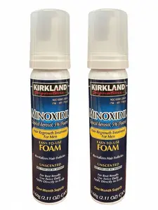 Kirkland Signature Hair Regrowth Foam 5% Minoxidil – Men’s 2 Month Treatment Pack