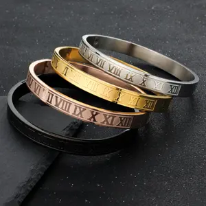 Punk Cuff Bracelet - Engraved Roman Numerals & Customizable Initials on Surgical |   Edgy Matching Couple Set for Him & Her |   Unbreakable Bond Unisex Jewelry Gift for Rock Lovers, Teens & Anniversary Celebrations Heavy Solid Cuban Link Chain Bracele