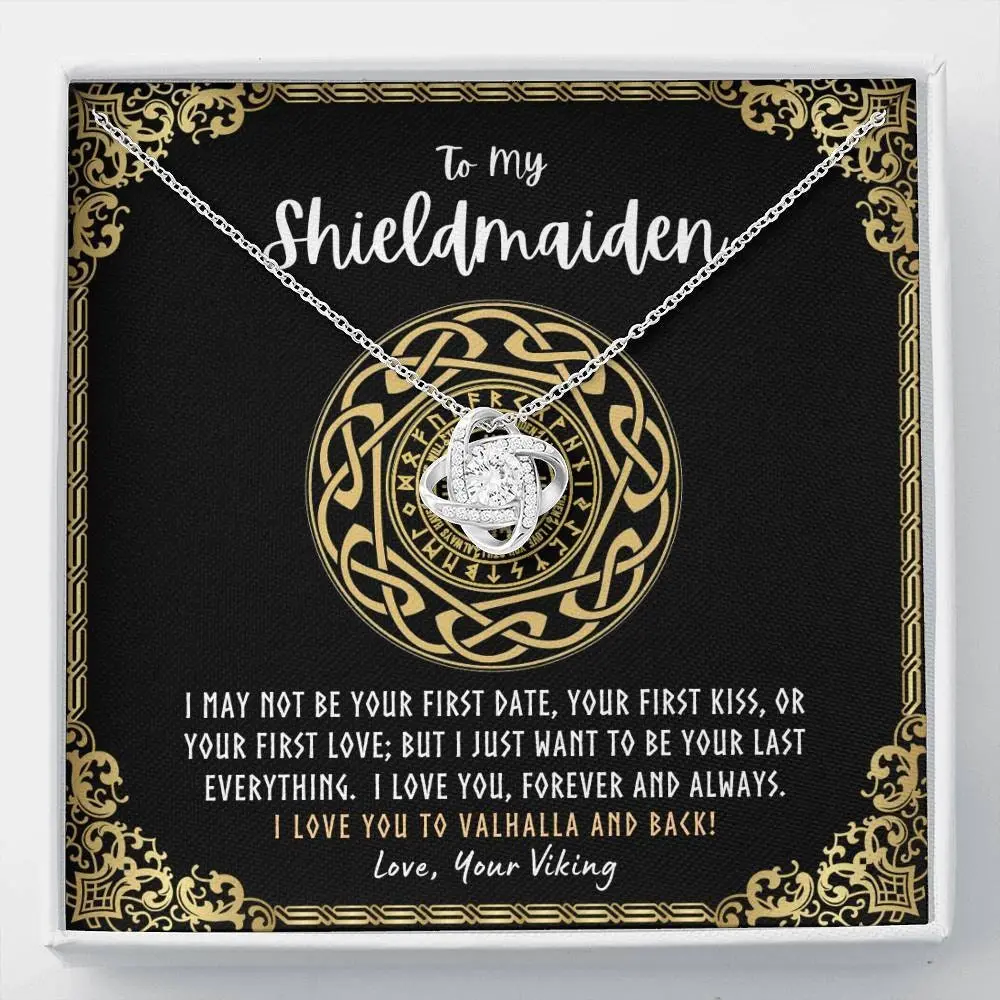 ShieldMaiden Jewelry, ShieldMaiden Necklace Pendant, Nordic Necklace, Anniversary Gift, Minimalist Viking Jewelry. Norse Jewelry For Women, Necklace With Meaningful Message Card Inside