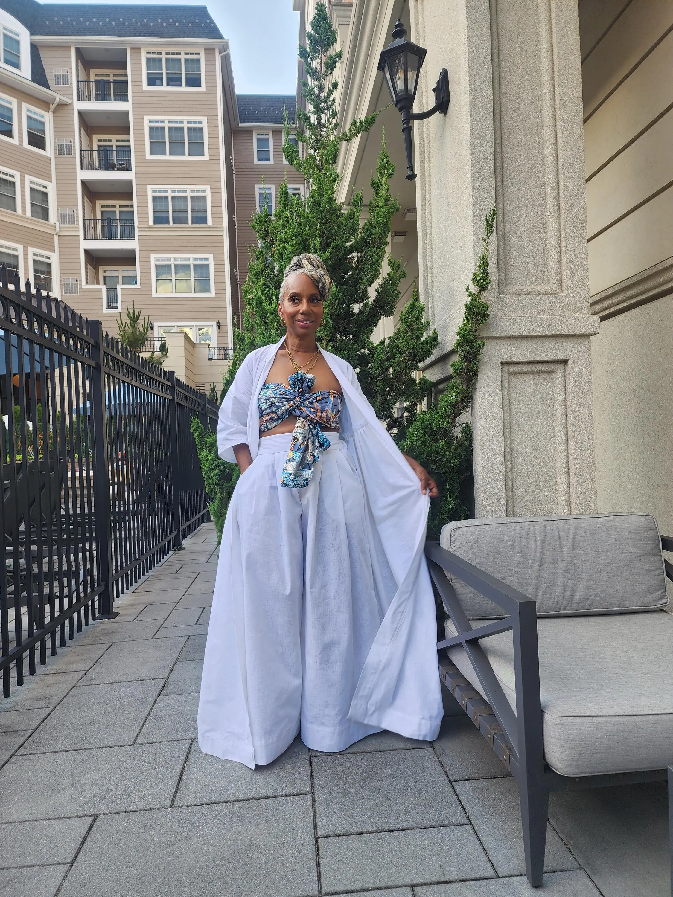 White Linen Wide Leg Trousers, High Waist Pleated Pants, Handmade Ursula Style
