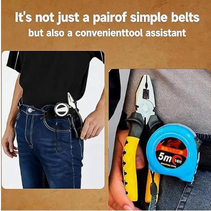 Buckleless Belt Hook Metal Hook Elastic Belts Adjustable Belt Bro Unisex Invisible Waist Belts Loops for Work & Edc