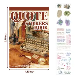 Quote Sticker Book Inspirational and Poetic Word Decals for Journaling Aesthetic Laptop Decor and Daily Motivation DIY Crafts