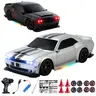 1:24 Scale Remote Control Drift Car Set, Drift RC Cars, 2.4 GHz RC Car with Adjustable LED Headlights & Replaceable Wheels, Silver, RC Model Vehicle for Kids Ages 8+