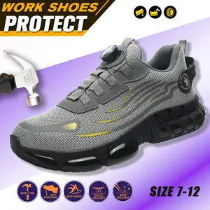 Arch Support Men's Breathable Mesh Work Sneakers Steel Toe Anti Slip Comfort Fit All Seasons Orthotic Friendly