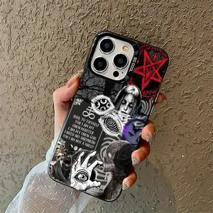 Chic And Minimalist Gothic Design for iPhone 17 16 15 14 13 12 11 PRO MAX PLUS, AIR and iPhone XR XS Featuring a Shockproof, Durable, And High-Quality TPU Silicone Protective Case Available in Various Colors, Perfect Gift