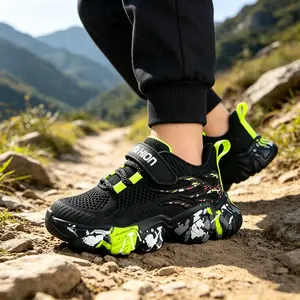 Boys Breathable Mesh Sneakers, Lightweight Summer Sports Shoes, Non-Slip Kids Running Shoes for Outdoor Play & School