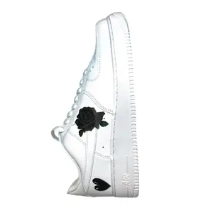 Kickstix Black Pack 4ct .5oz Vegan Leather Decorative Stickers for Footwear, Apparel, Accessories
