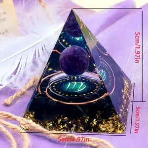 Amethyst Virgo Zodiac Orgone Pyramid Crystal Chakra Energy EMF Protection