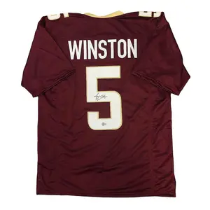Jameis Winston Signed Florida State Seminoles Custom #5 Garnet Jersey-Beckett QR
