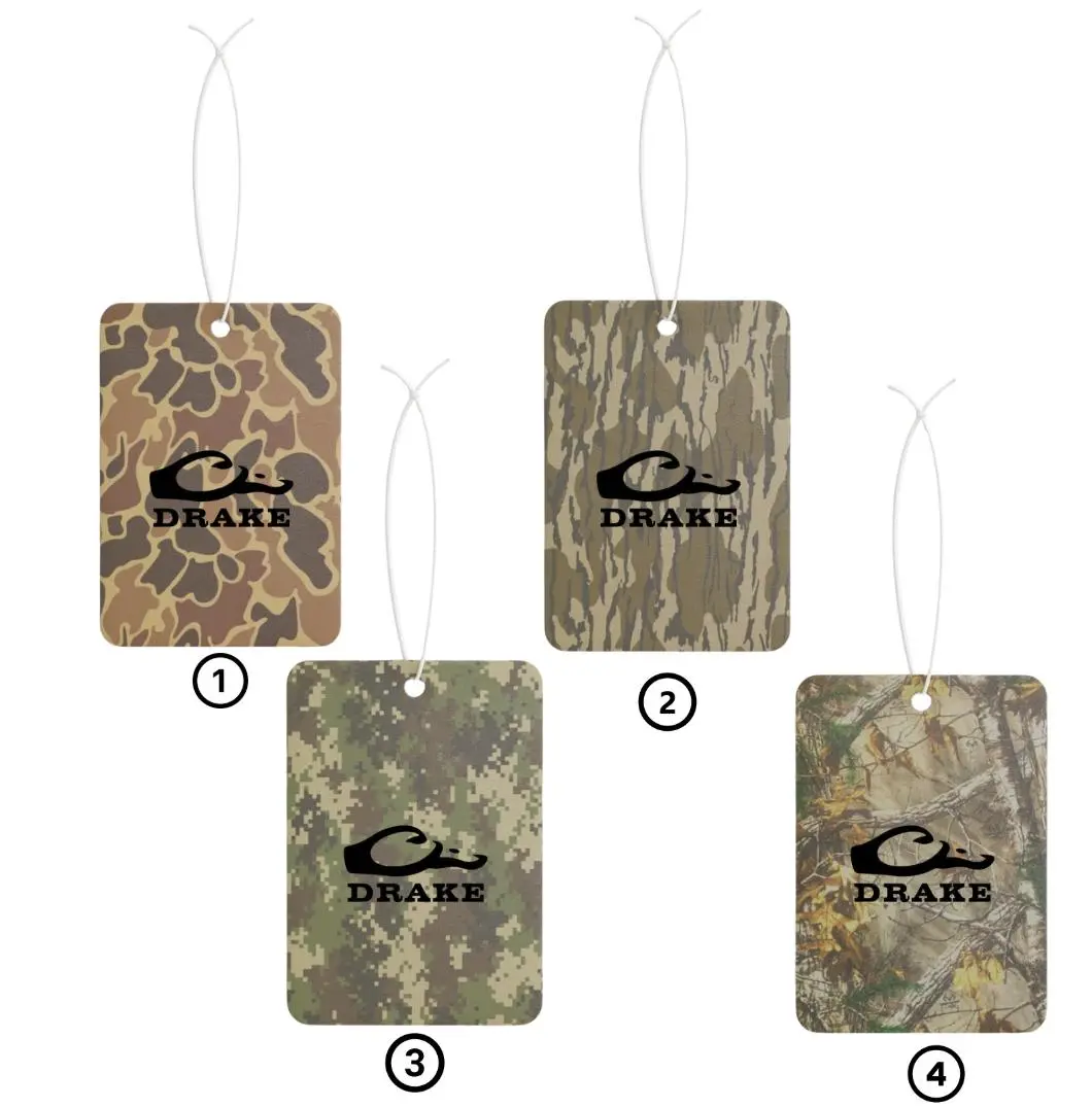 Drake Camo Car Air Freshener – Hunting Truck Hanging Freshie – Outdoor Scent Decor